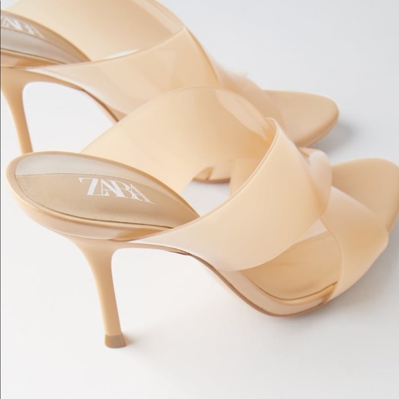 Zara Shoes - ZARA High Heeled Vinyl Sandals